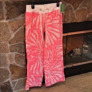 New Lilly Pulitzer pink beach pants size medium